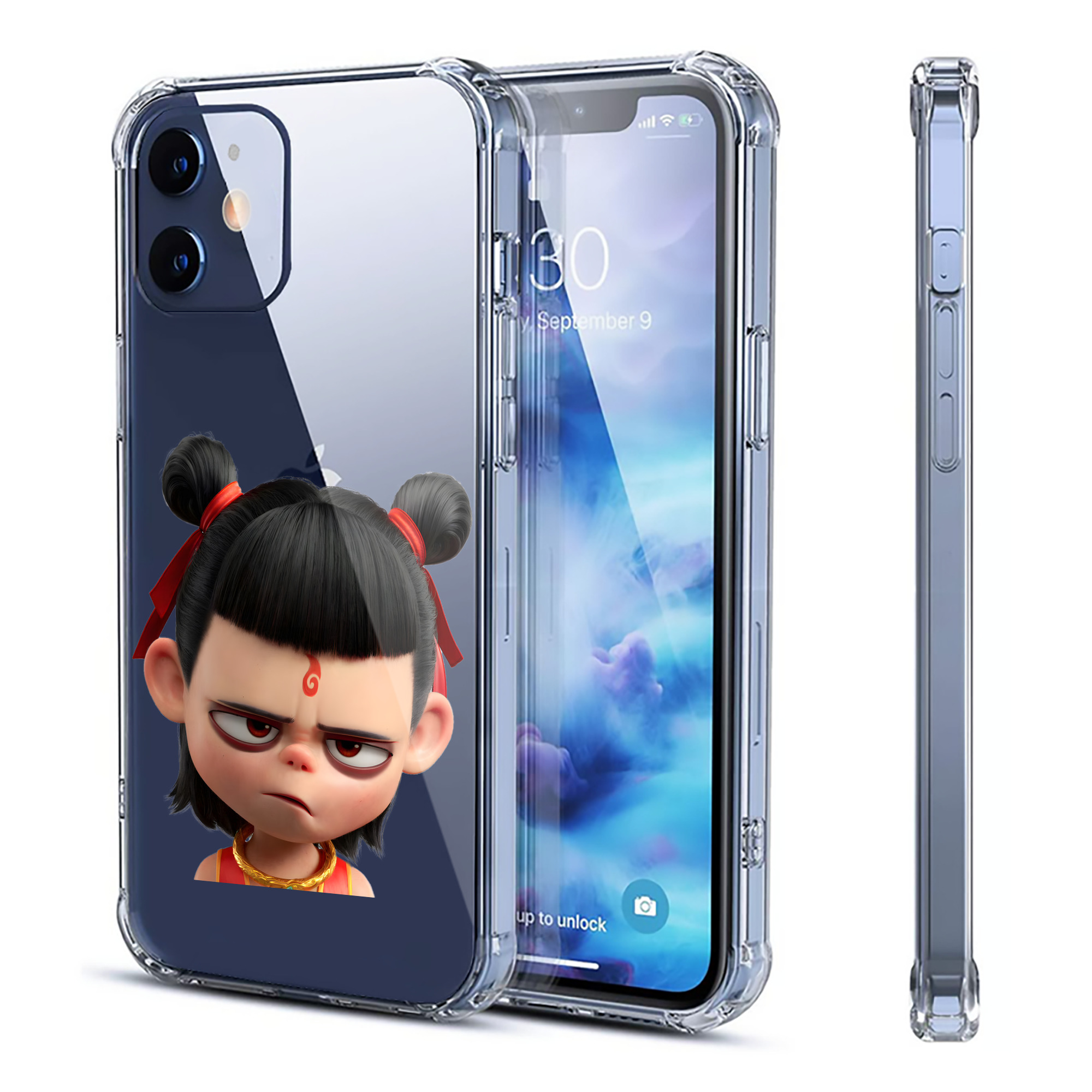 （画像用） Ne Zha 2 ナタ 魔童の大暴れ 【iPhone 12シリーズ対応】透明スマホケース（クリアソフトケース）